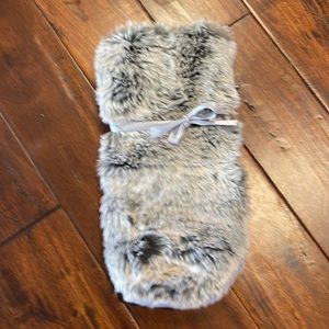 Faux fur wine bag and carrier